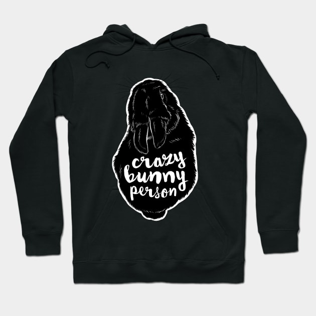 Crazy Bunny Person Hoodie by Firlefanzzz